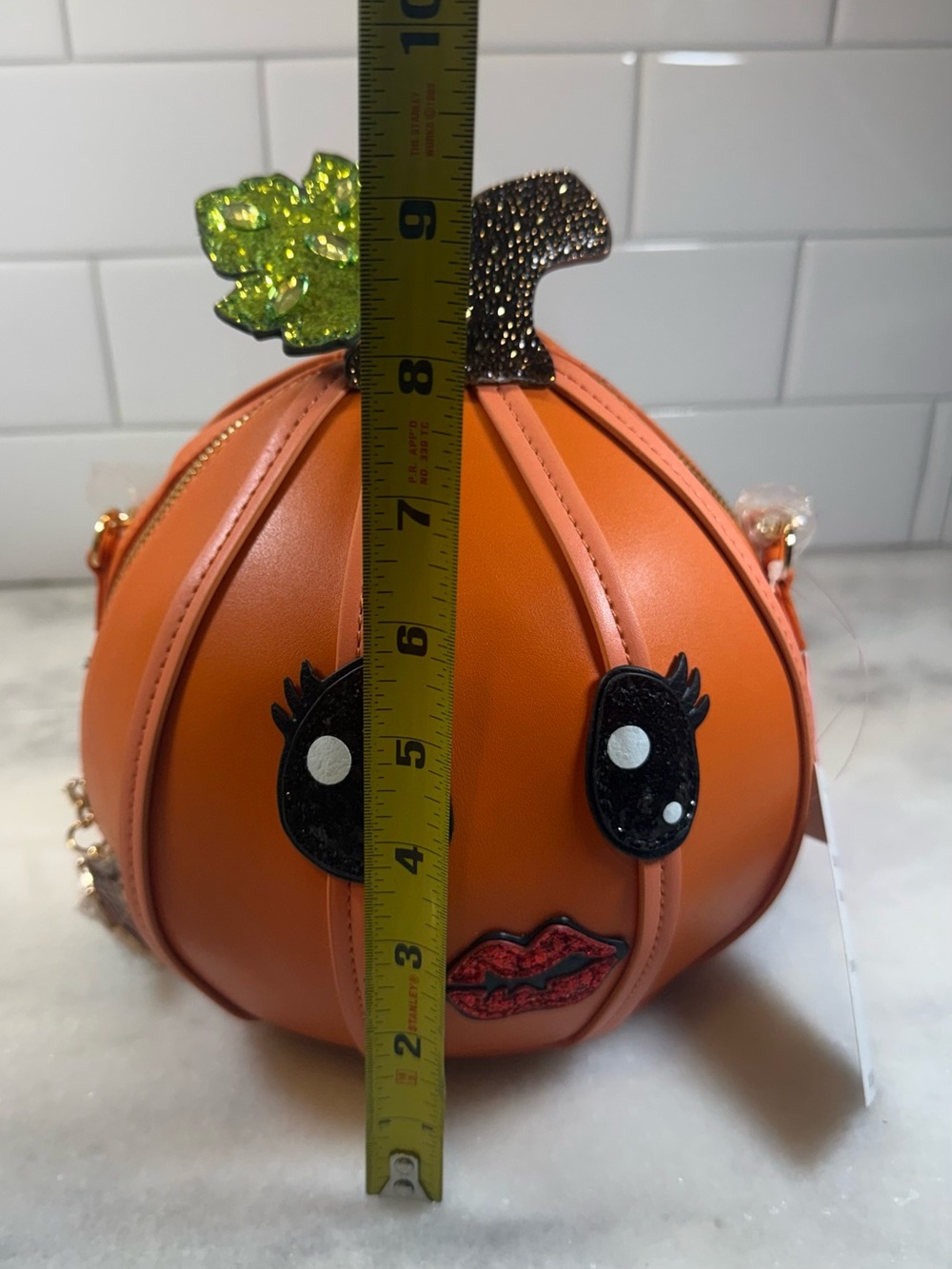 Betsey Johnson KITSCH Pumpkin Crossbody Halloween Jack O' Lantern Shoulder bag - Picture 7 of 7